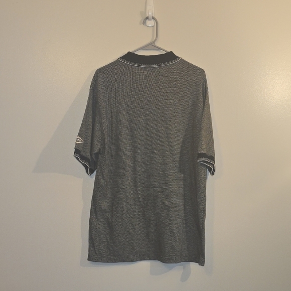 Men's Polo Shirt in Black and Gray Made In Usa Vintage LOT M - Picture 3 of 6